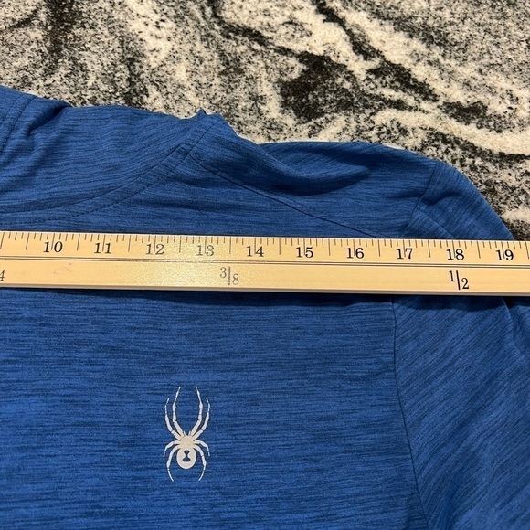 SPYDER PROW B active, blue hooded top - Picture 10 of 13